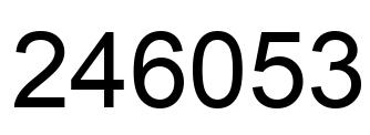 Number 246053 black image