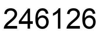 Number 246126 black image