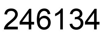 Number 246134 black image