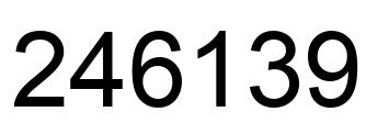Number 246139 black image