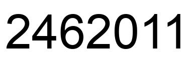 Number 2462011 black image