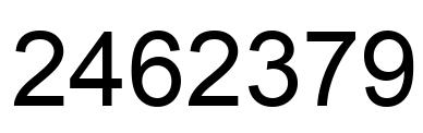 Number 2462379 black image