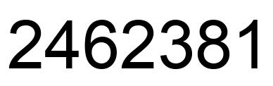 Number 2462381 black image