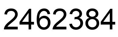 Number 2462384 black image