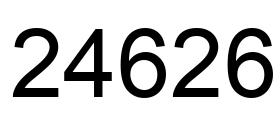 Number 24626 black image