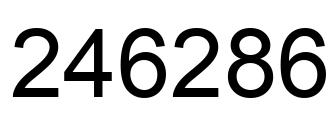 Number 246286 black image