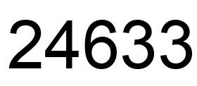 Número 24633 imagen negro