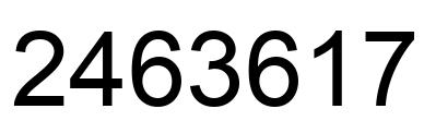 Número 2463617 imagen negro