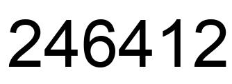 Number 246412 black image