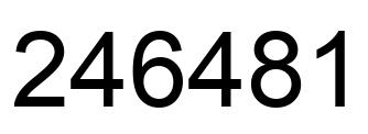 Number 246481 black image