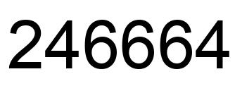 Number 246664 black image