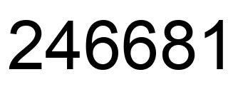 Número 246681 imagen negro