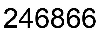 Número 246866 imagen negro