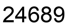 Number 24689 black image