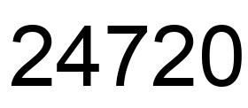 Número 24720 imagen negro