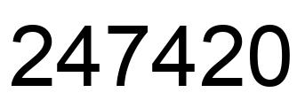 Number 247420 black image