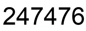 Number 247476 black image