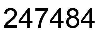 Number 247484 black image