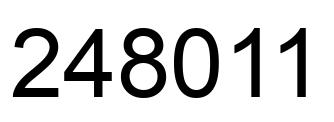 Number 248011 black image