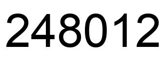 Number 248012 black image
