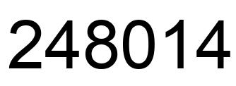 Number 248014 black image
