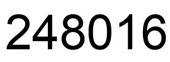 Number 248016 black image