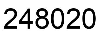 Number 248020 black image