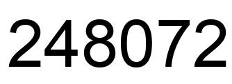 Número 248072 imagen negro