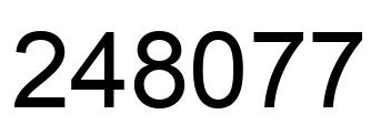 Number 248077 black image