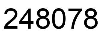 Number 248078 black image