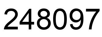 Number 248097 black image