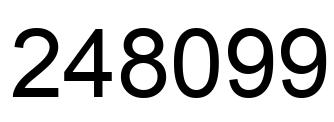 Número 248099 imagen negro