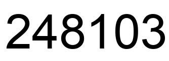 Number 248103 black image