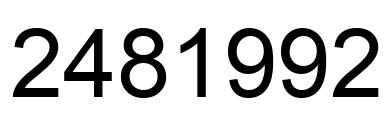 Number 2481992 black image