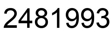 Número 2481993 imagen negro