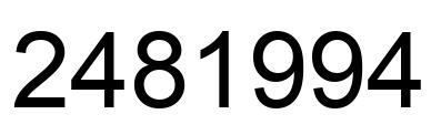 Number 2481994 black image