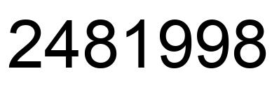 Number 2481998 black image