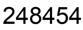 Number 248454 black image