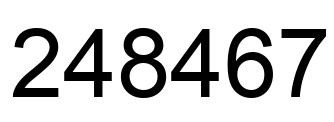 Number 248467 black image