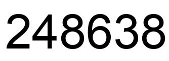 Number 248638 black image