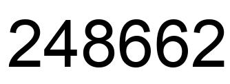 Número 248662 imagen negro
