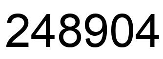Number 248904 black image