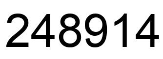 Number 248914 black image