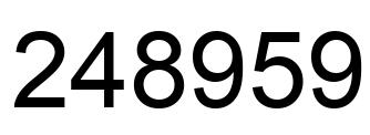 Number 248959 black image