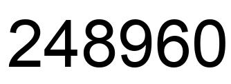 Number 248960 black image