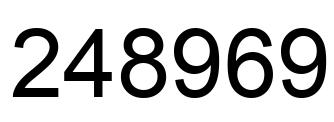 Number 248969 black image