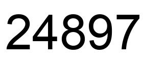 Number 24897 black image