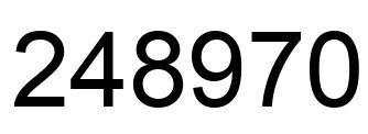 Number 248970 black image