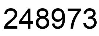 Number 248973 black image