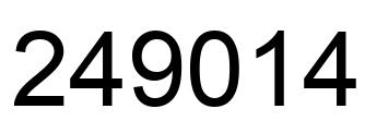 Number 249014 black image